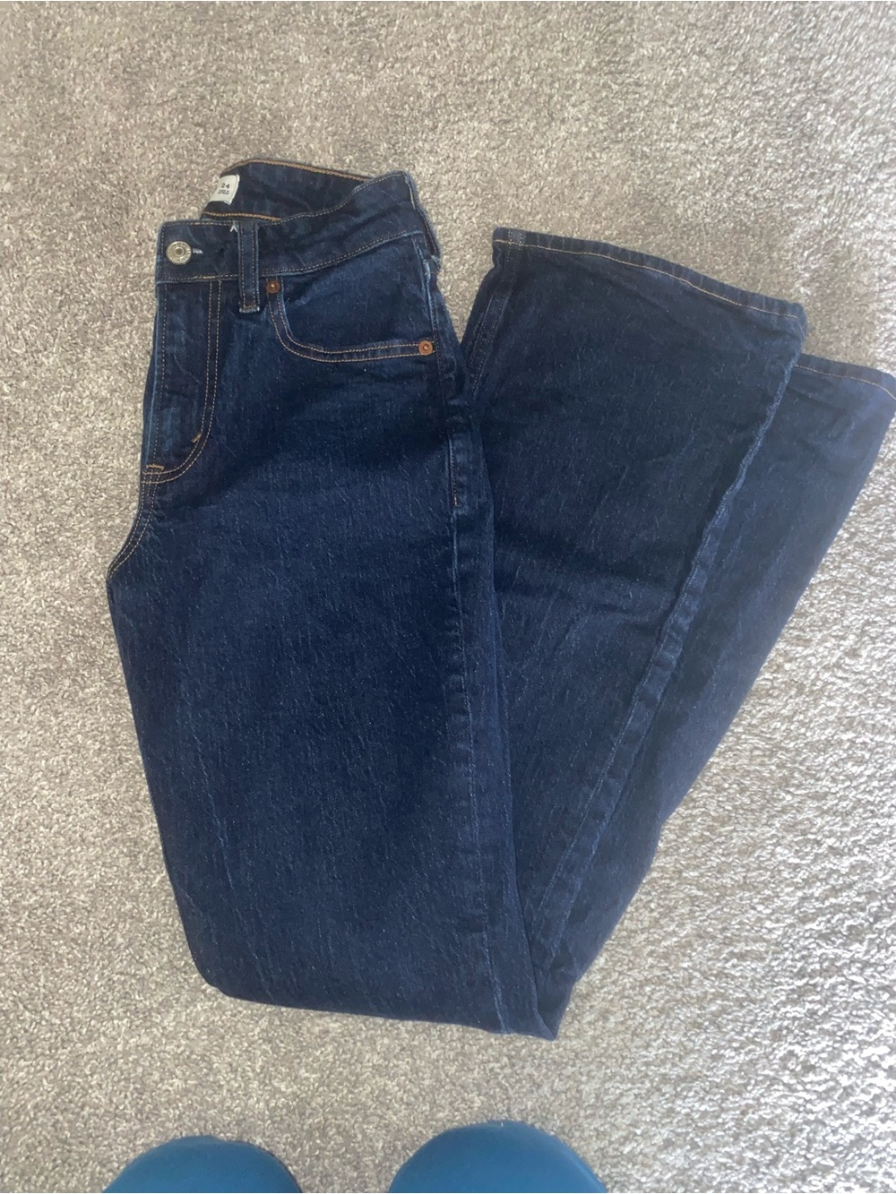 Women's Dark Blue High-Rise boot cut jeans